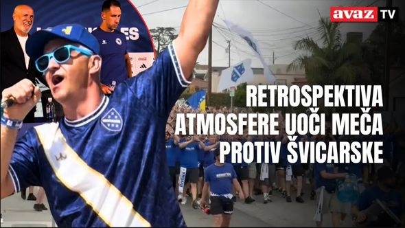 Video / Navijači BiH priredili spektakl u Los Anđelesu: Retrospektiva atmosfere uoči meča protiv Švicarske