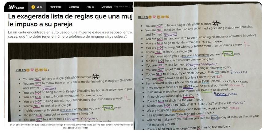 Ljubomora bez granica: Djevojka napisala momku 22 pravila koja će vas nasmijati do suza