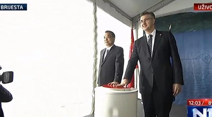 Kineski premijer u Brijestu: Pelješki most je simbol mira i sigurnosti, on će spojiti Hrvatsku