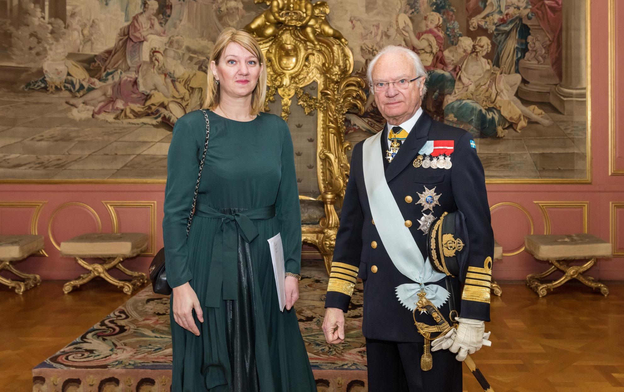 Ambasadorica Dilberović i kralj Karlo XVI Gustav - Avaz