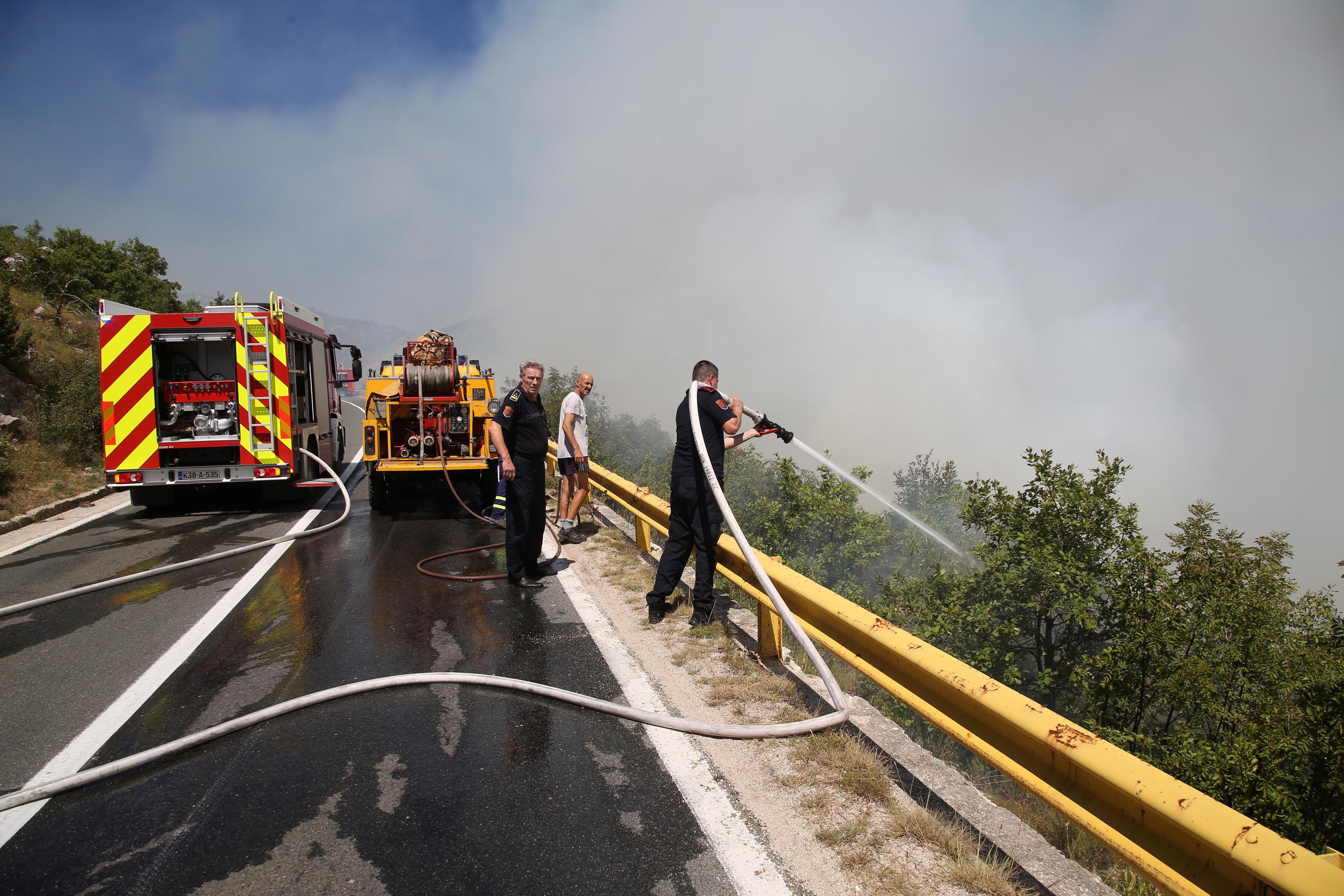 Požar kod Trebinja: Planula šuma, vatra prijeti objektima