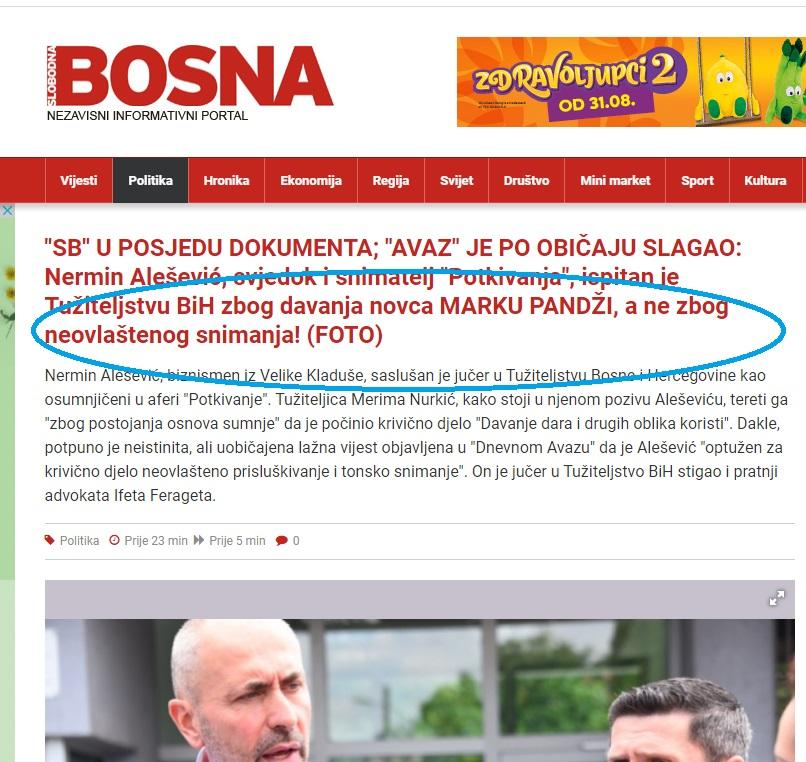 Naslov "Slobodne Bosne": Sami sebe demantiraju - Avaz