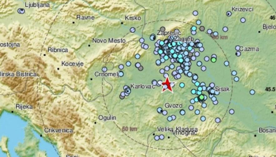 Tokom noći devet potresa kod Petrinje, najjači je bio 3.1 po Rihteru