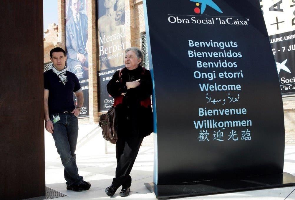 Ensar i Mersad Berber 2009. ispred muzeja „La Caixa Forum“, pred veliku izložbu u Barceloni - Avaz