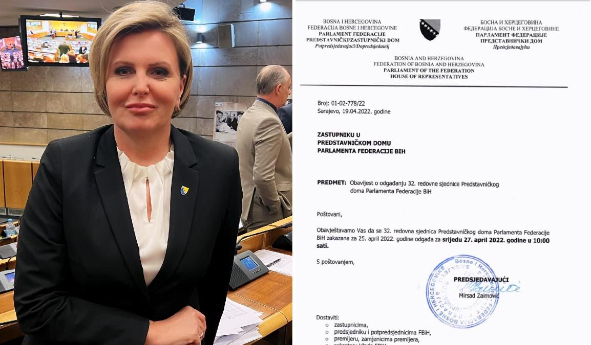 Na inicijativu Sanele Prašović-Gadžo: Pomjerena sjednica Parlamenta FBiH koja je bila zakazana na Vaskrs