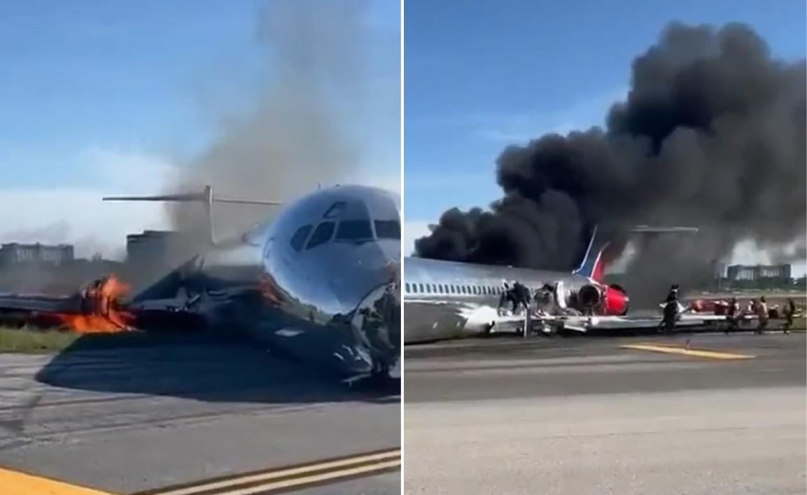 Drama na aerodromu u Majamiju: Avion se srušio i zapalio nakon otkazivanja stajnog trapa	