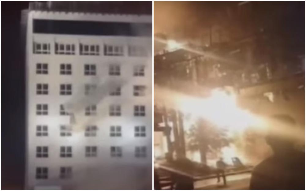 Vatra je potpuno zahvatila zgradu hotela s više spratova - Avaz