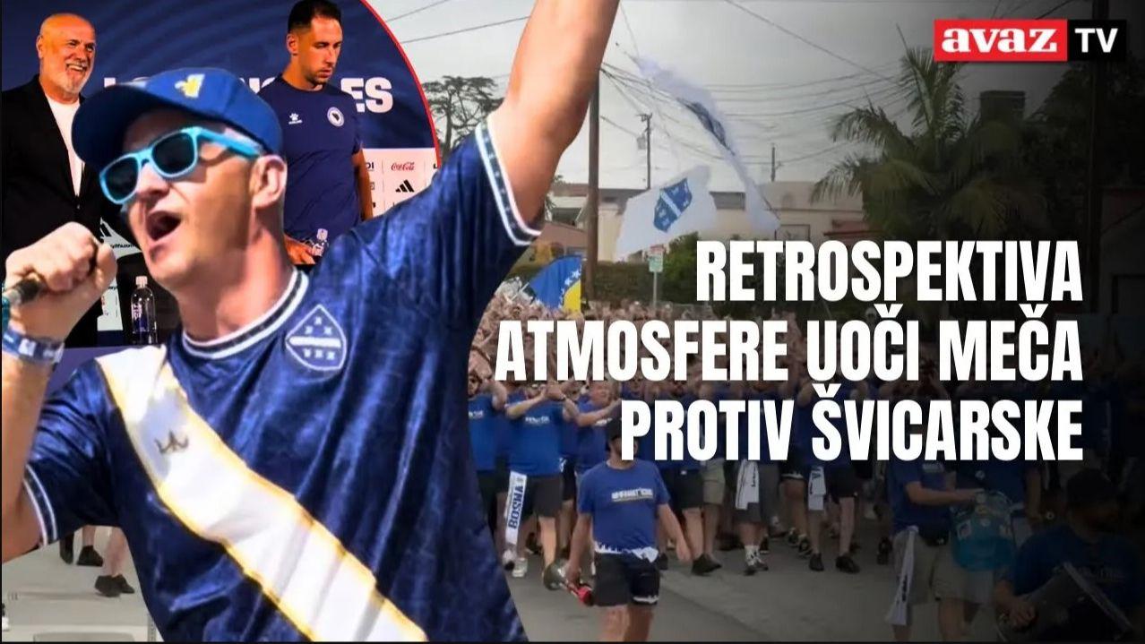 Video / Navijači BiH priredili spektakl u Los Anđelesu: Retrospektiva atmosfere uoči meča protiv Švicarske
