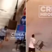 Video / Nevjerovatni prizori na Stupu: Upalio motornu pilu i pokušao ući u kafić, gosti ga gađali stolicama