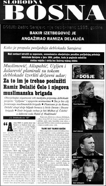 Faksimil naslovnice i teksta u SB od 22. marta 2001. godine - Avaz