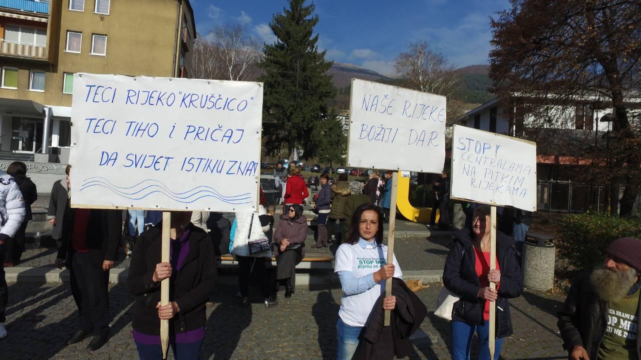Protesti mještana Kruščice zbog izgradnje mini hidroelektrane