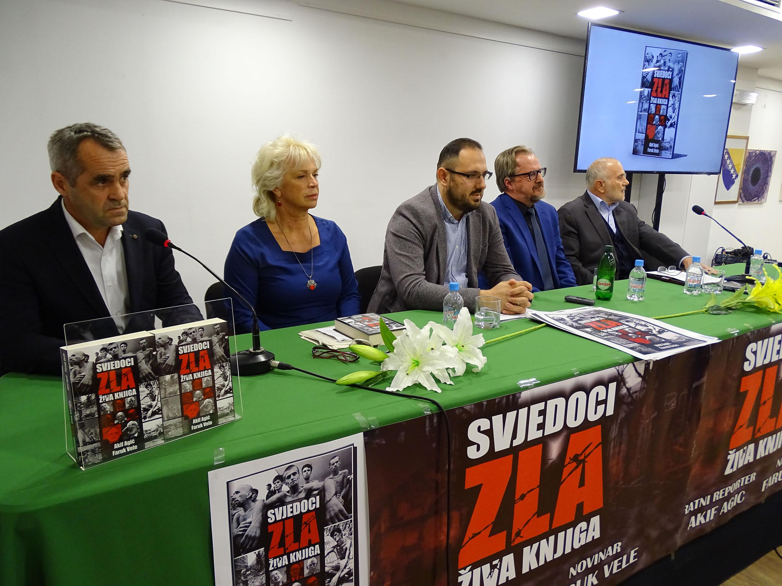 Na promociji knjige "Svjedoci zla" Nobilo, Kljuić i Pejaković