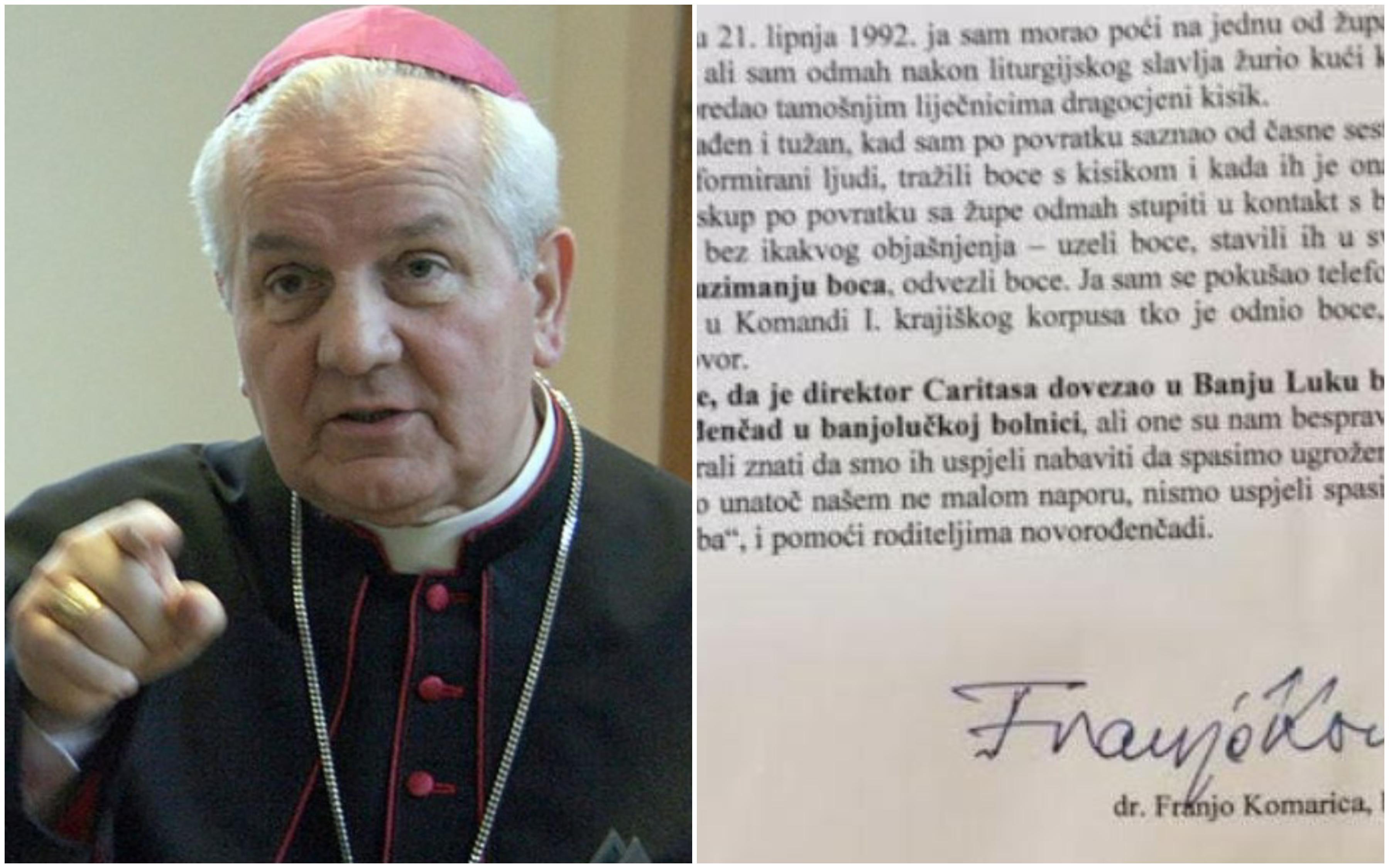 Da li je 12 banjalučkih beba u junu 1992. godine moglo biti spašeno: Biskup Komarica potvrdio da je preko Caritasa dopremio kisik iz Zagreba