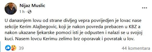 Objava Nijaza Muslića - Avaz