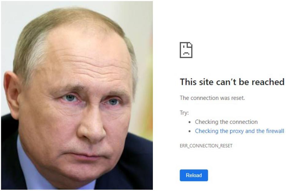 Stranica Kremlja već satima ne radi