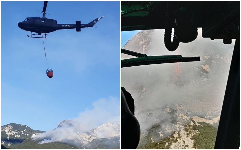 Oružane snage BiH već treći dan pomažu u gašenju velikog šumskog požara na Čvrsnici