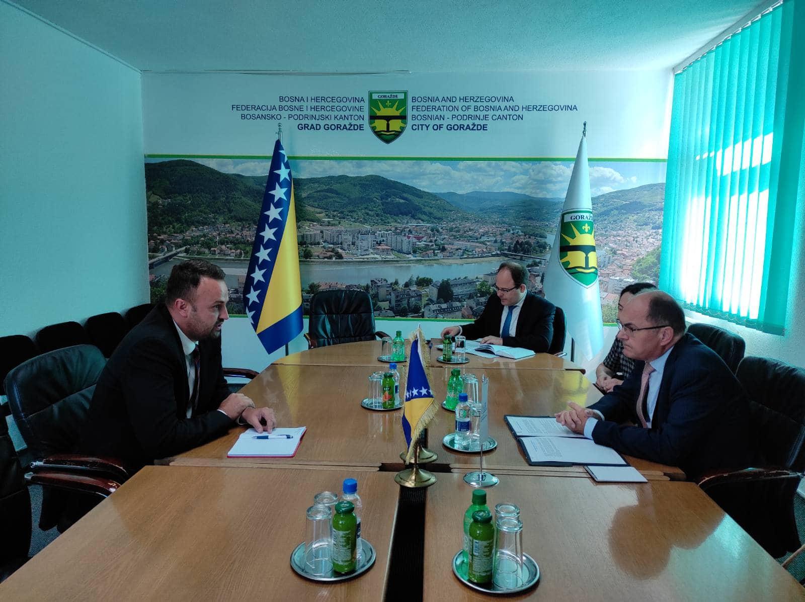 Kristijan Šmit u posjeti Goraždu, sastao se sa gradonačelnikom Imamovićem