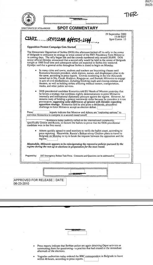 Objavljeni dokument CIA-e - Avaz