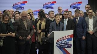 Brnabić: Nakon pola prebrojanih mjesta imamo 47,1 posto glasova, u Beogradu tek počeli pristizati prvi rezultati