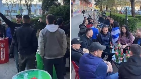 Nekoliko sati uoči derbija: Kafići oko Grbavice ispunjeni, sve je u plavim bojama