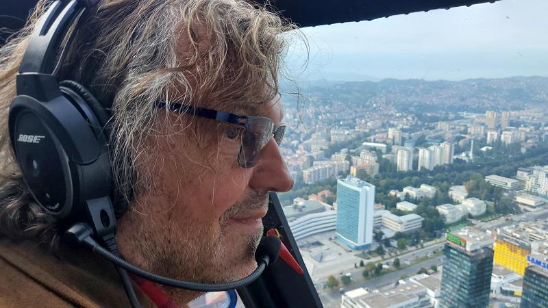 Emir Kusturica helikopterom letio iznad Sarajeva