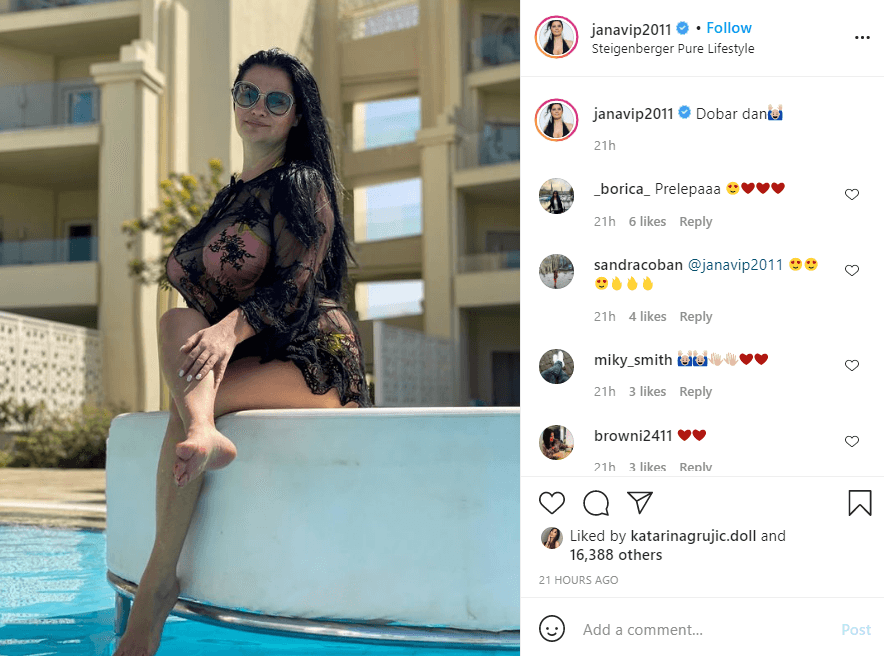 Objava Jana Todorović na Instagramu - Avaz