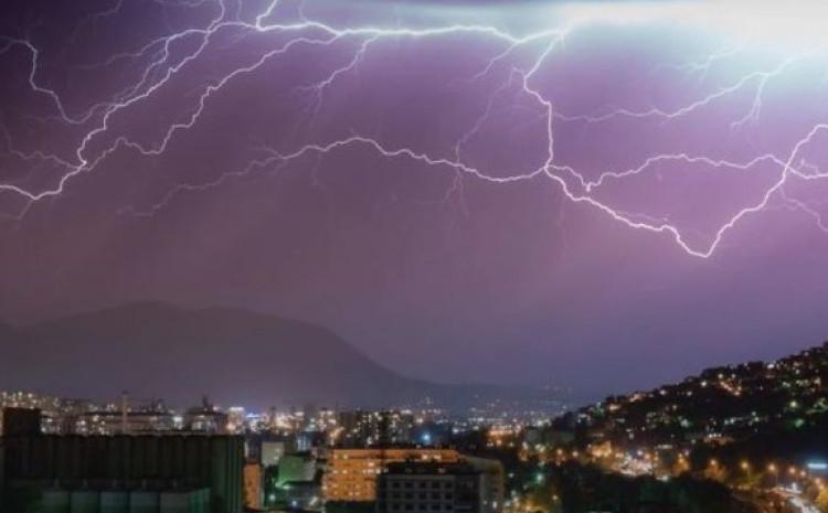 Upaljen žuti meteoalarm za veći dio BiH, očekuje se kiša i grmljavina