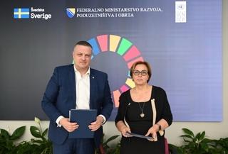 Ministar Mijatović i predstavnica UNDP-a potpisali pismo namjere o saradnji: Podrška od 13 miliona KM za konkurentnost malih i srednjih preduzeća