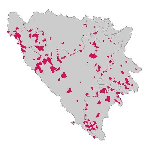 Mapa koju je sačinio  Miloš Popović, istraživač  nizozemskog instituta - Avaz